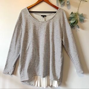 Lane Bryant Stripped Long Sleeve Top